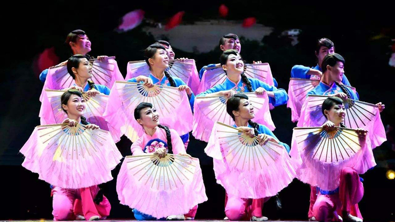 安徽花鼓灯扇花组合_2